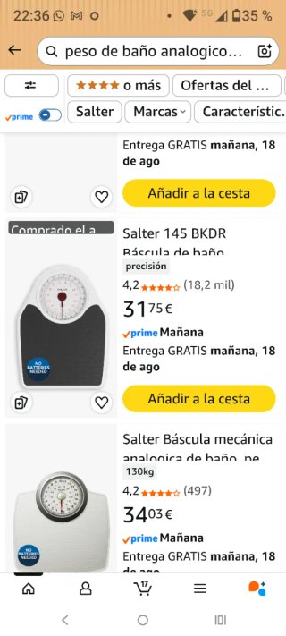 Báscula de peso analógica Salter