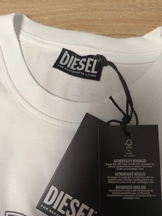 Camiseta Diesel Blanca con Logo 1978