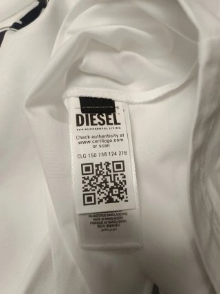 Camiseta Diesel Blanca con Logo 1978