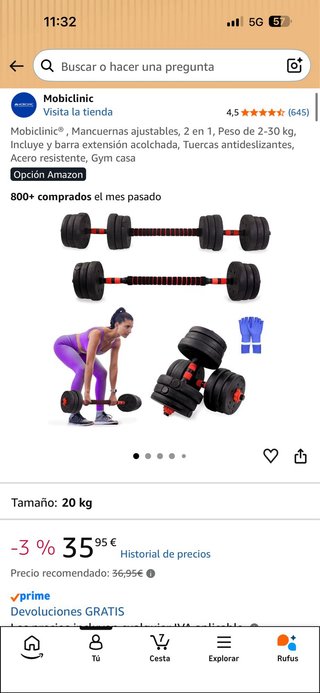 Set Mancuernas Ajustables Gym Casa