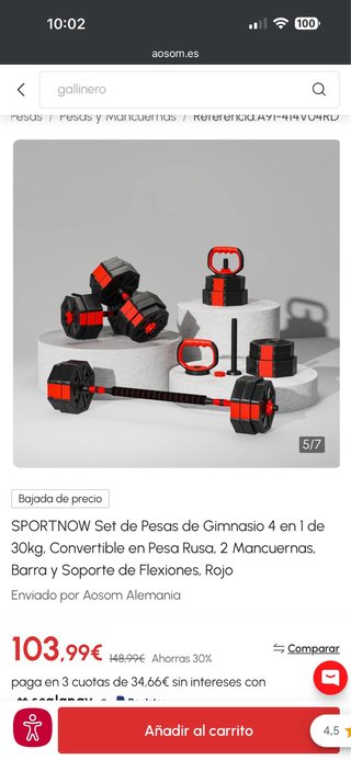 Set Mancuernas Ajustables Gym Casa