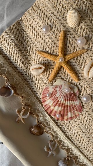 Bolso de playa veraniego conchas