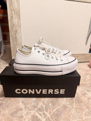 Converse plataforma blancas talla 35