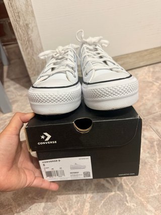 Converse plataforma blancas talla 35