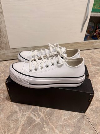 Converse plataforma blancas talla 35