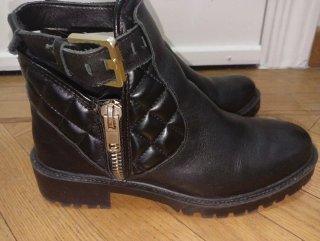 Botines de piel Zara