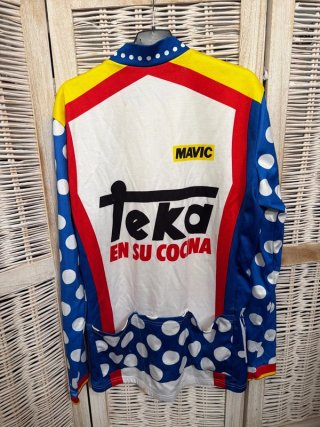 VINTAGE | MAILLOT CICLISTA EQUIPO TEKA. Talla XL