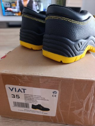 Botas de seguridad S3 VIAT negras y amarillas