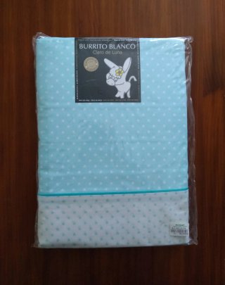 Juego Sábanas Burrito Blanco. Para camas de 135 cm