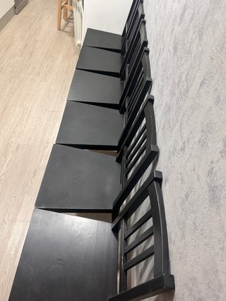 6 Sillas Ikea Negras Madera