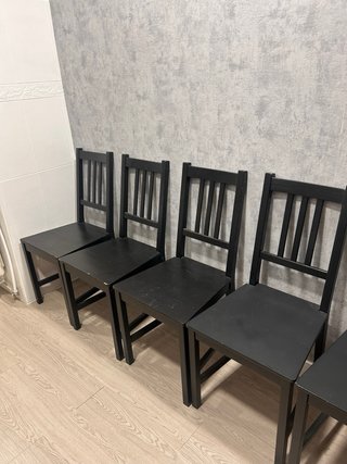 6 Sillas Ikea Negras Madera