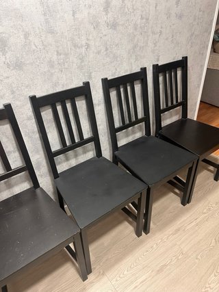 6 Sillas Ikea Negras Madera