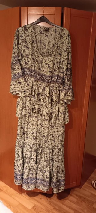 Vestido largo estampado