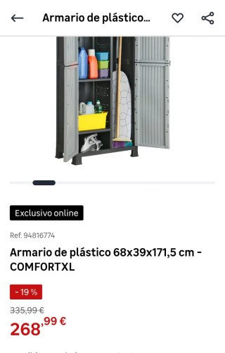 Armario de resina gris