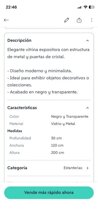 Vetrina Ikea Nera e Marrone