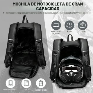 Mochila para Casco Moto Impermeable Reflectante L