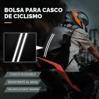 Mochila para Casco Moto Impermeable Reflectante L