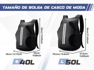 Mochila para Casco Moto Impermeable Reflectante L