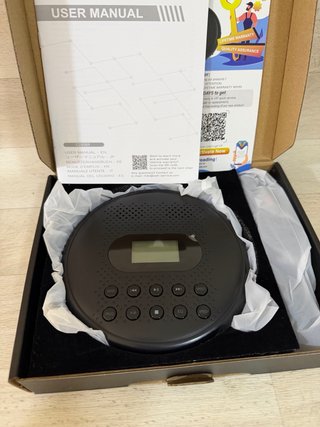 Reproductor CD Portátil Bluetooth Negro