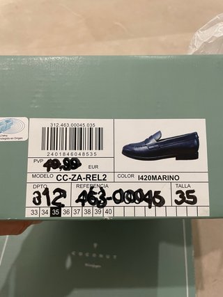 Mocasines niño piel negros Talla 35