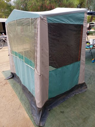 Tienda Cocina Camping Gris/Verde