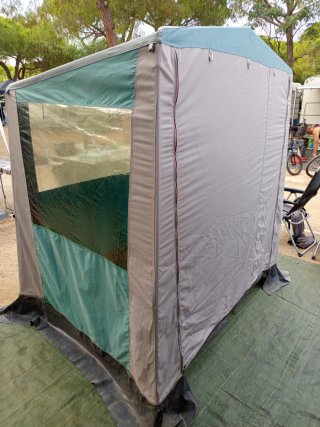 Tienda Cocina Camping Gris/Verde
