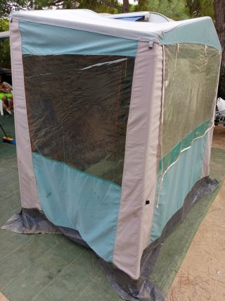 Tienda Cocina Camping Gris/Verde