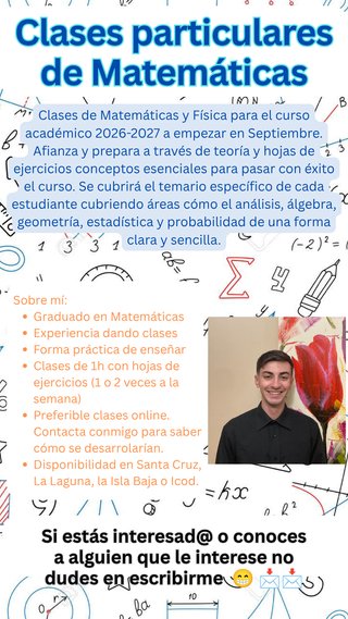 Clases Particulares Matemáticas y Físisca.