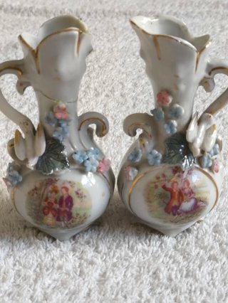 Lote 5 Figuras Porcelana Niños Parejas