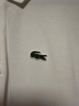 Polo Lacoste Blanco Hombre Talla M