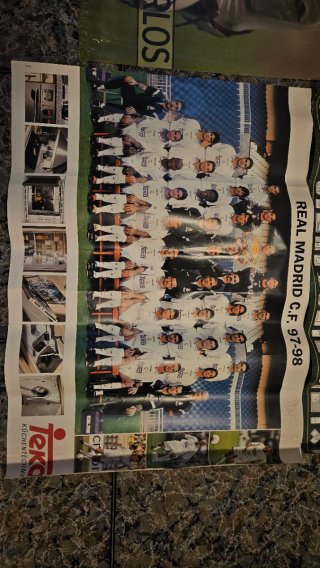 Pack 6 pósters antiguos Real Madrid años 90