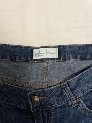 Pantalón corto vaquero azul talla 44 Springfield