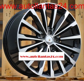8807 JUEGO DE 4 LLANTAS SKODA BLACK METAL r715783