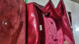 Mochila Tous Roja Charol Oso Plata