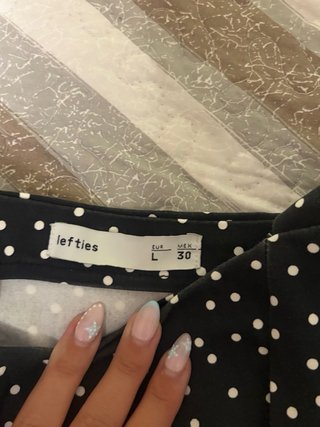 Top negro lunares blanco Lefties Talla S