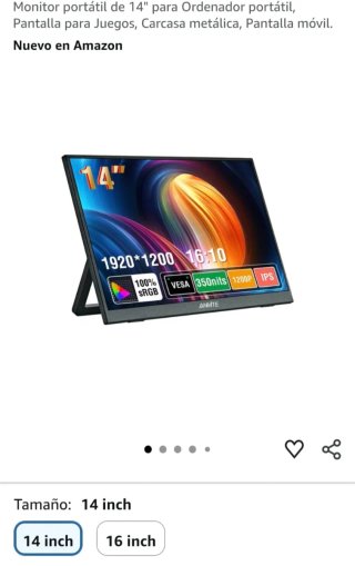 Monitor Portátil ANMTE 14 1920x1200 IPS