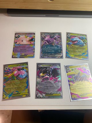 Lote 6 Cartas Pokémon EX Mega