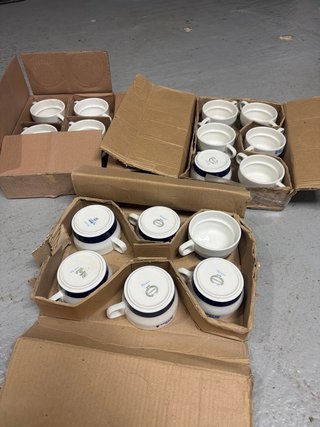 Tazas grandes Bidasoa cerámica azul/blanco