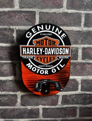 Cartel Harley Davidson Cuelga Casco