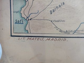 Mapa Antiguo Imperio Marruecos Gamoneda 135x94