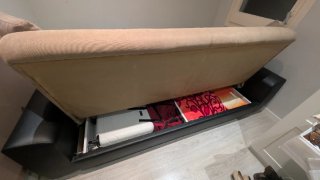 Sofá Cama Beige y Negro