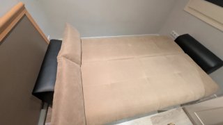 Sofá Cama Beige y Negro