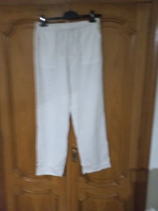 Pantalón lino blanco talla S