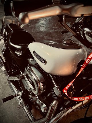 Harley Davidson XL custom Plata/Blanca