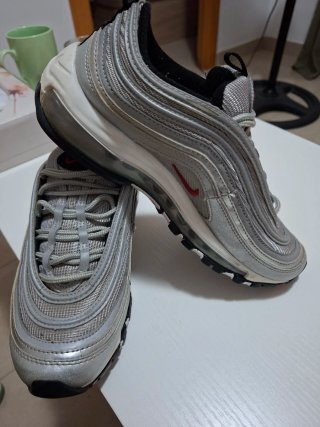 Zapatillas Nike Air Max 97 Original, Plata y rojo