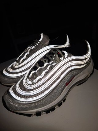 Zapatillas Nike Air Max 97 Original, Plata y rojo