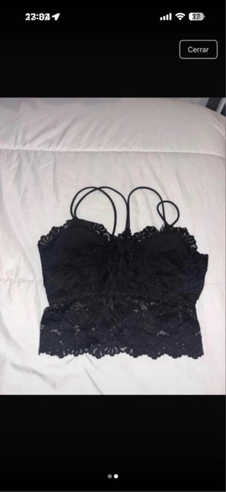 Top encaje negro talla S