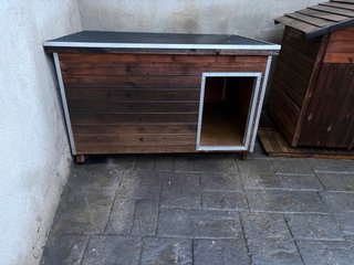 Caseta perro grande madera