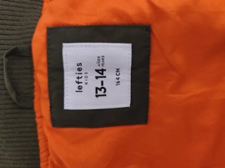Cazadora Bomber Lefties Kids Verde Naranja