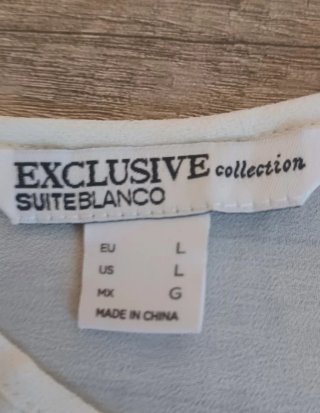 Blusa EXCLUSIVE COLLECTION beige y dorada Talla L